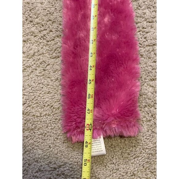 Lot of 2 Girls Scarf Scarves Super Soft Cozy 48" Long Pink Silvery White - Picture 4 of 5